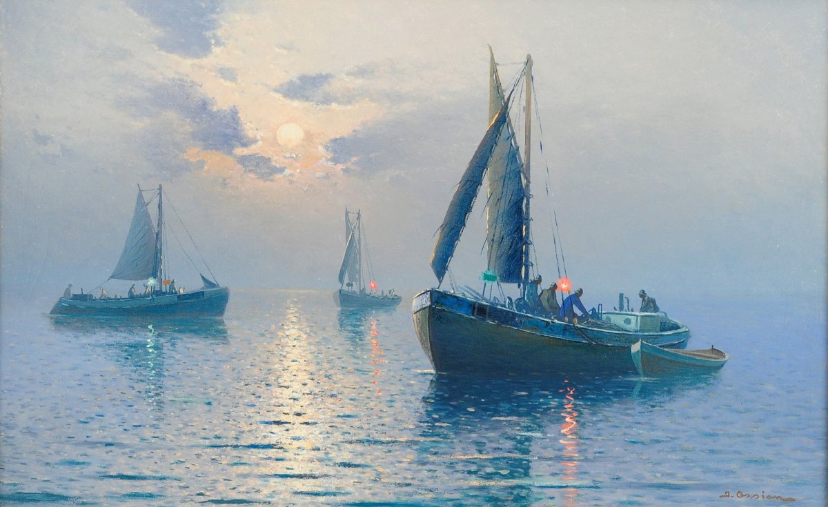 Художник-маринист Johan Ossian Andersson
