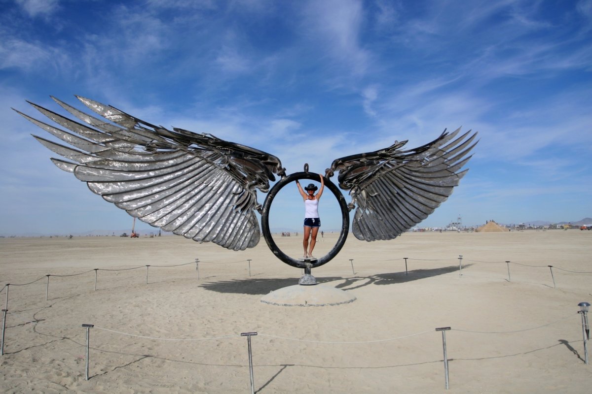 Крылья белые Burning man