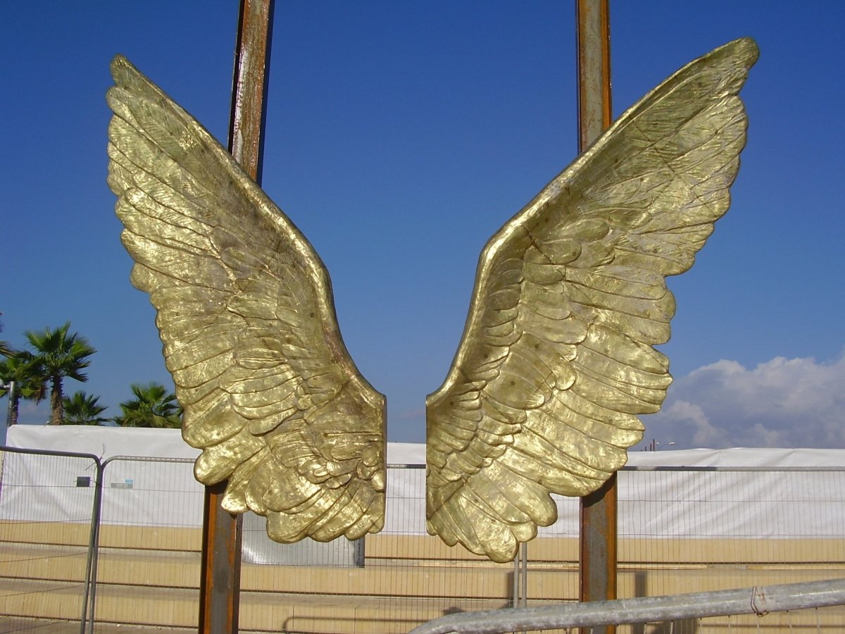 Памятник с крыльями