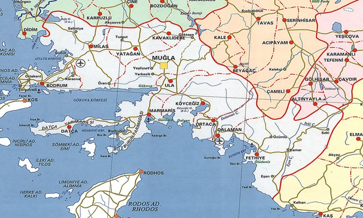 Адрасан Турция на карте