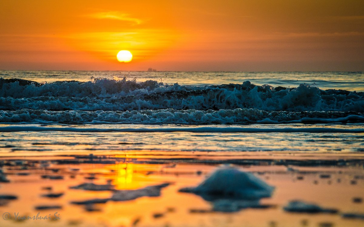 Закат на море