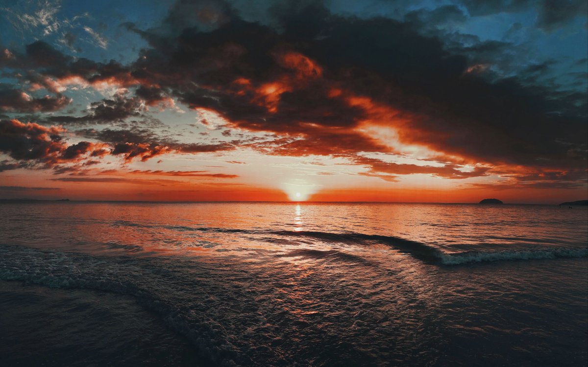 Фон море закат