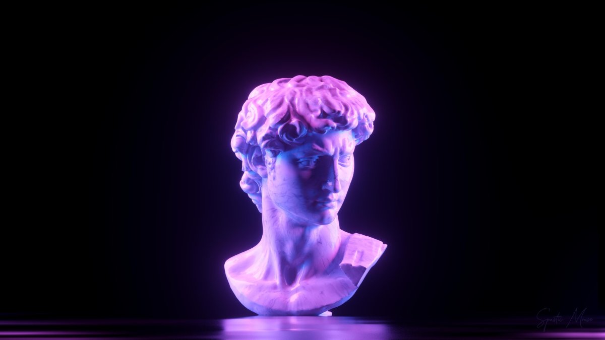 Давид Микеланджело vaporwave