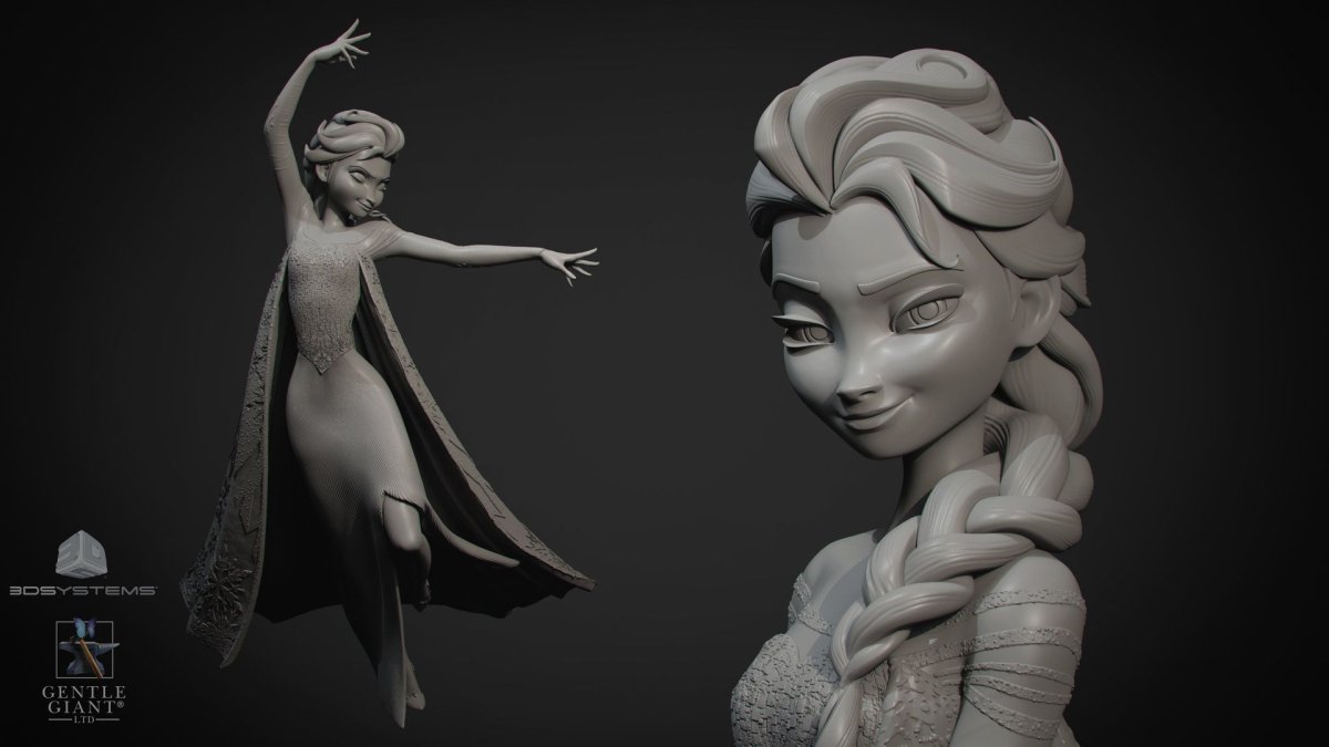 Zbrush скульпт Эльза