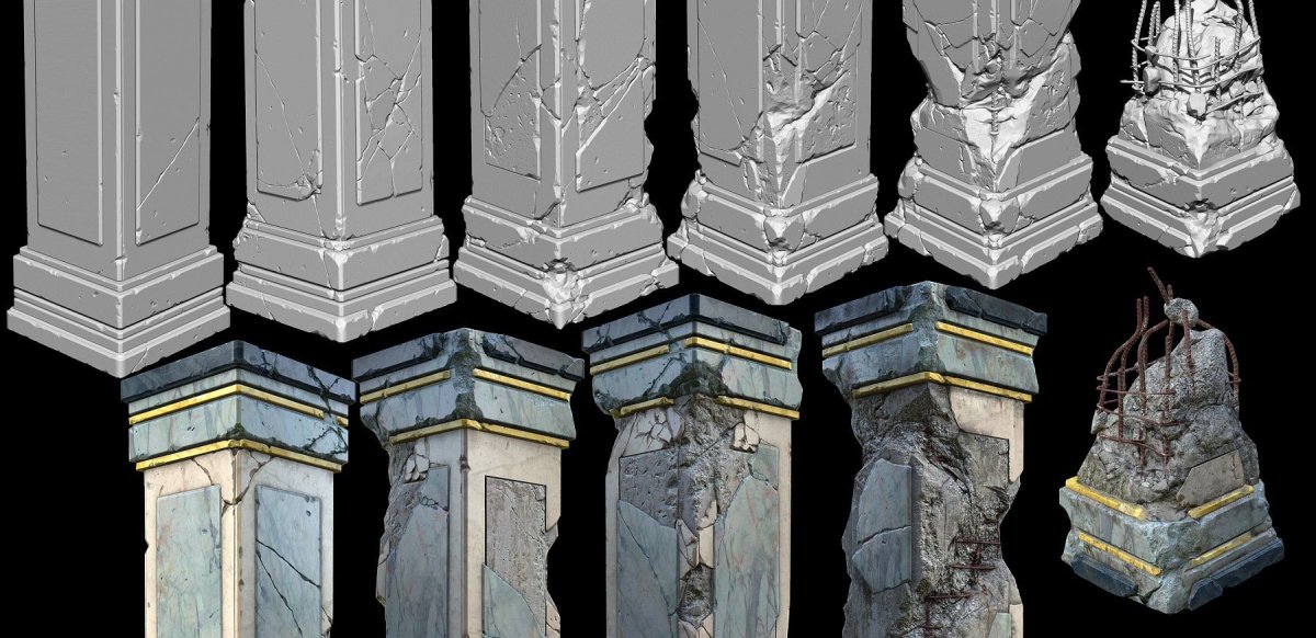 Кисти Zbrush лепнина