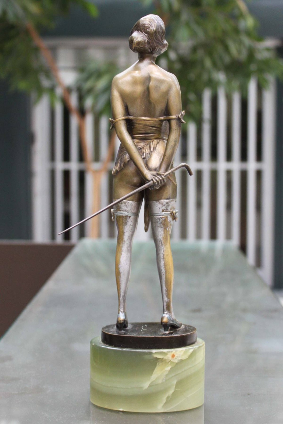 The Hugger Art deco erotic Bronze Statue by Bruno Zach