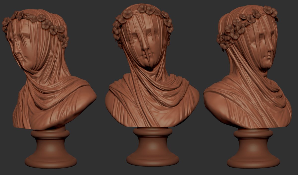 Zbrush скульптура из мрамора
