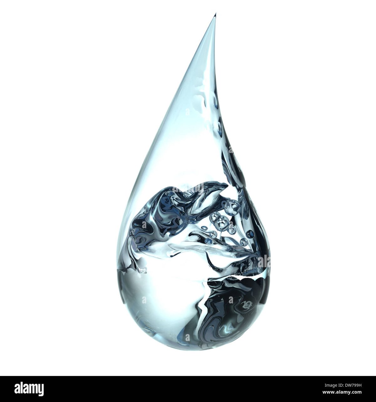 3d модель капли на воде