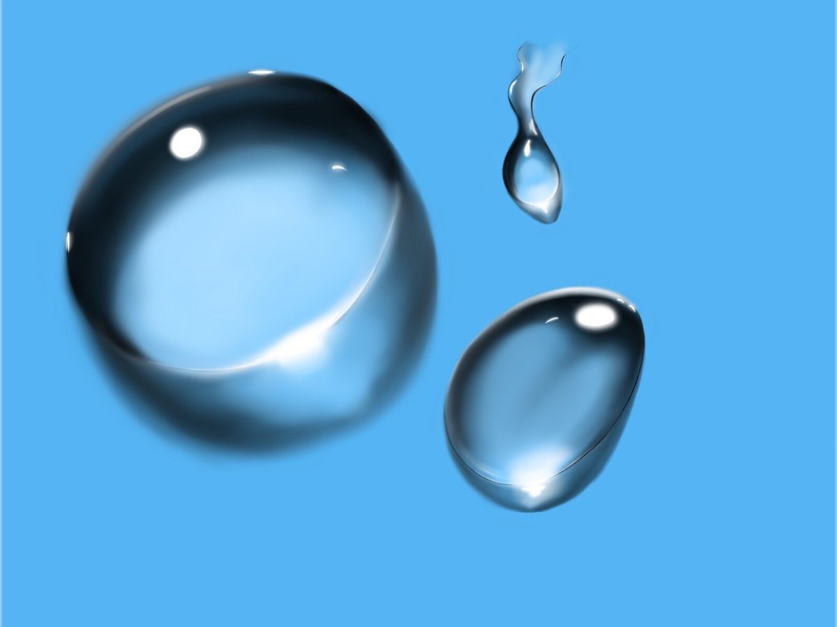 Строение капли воды