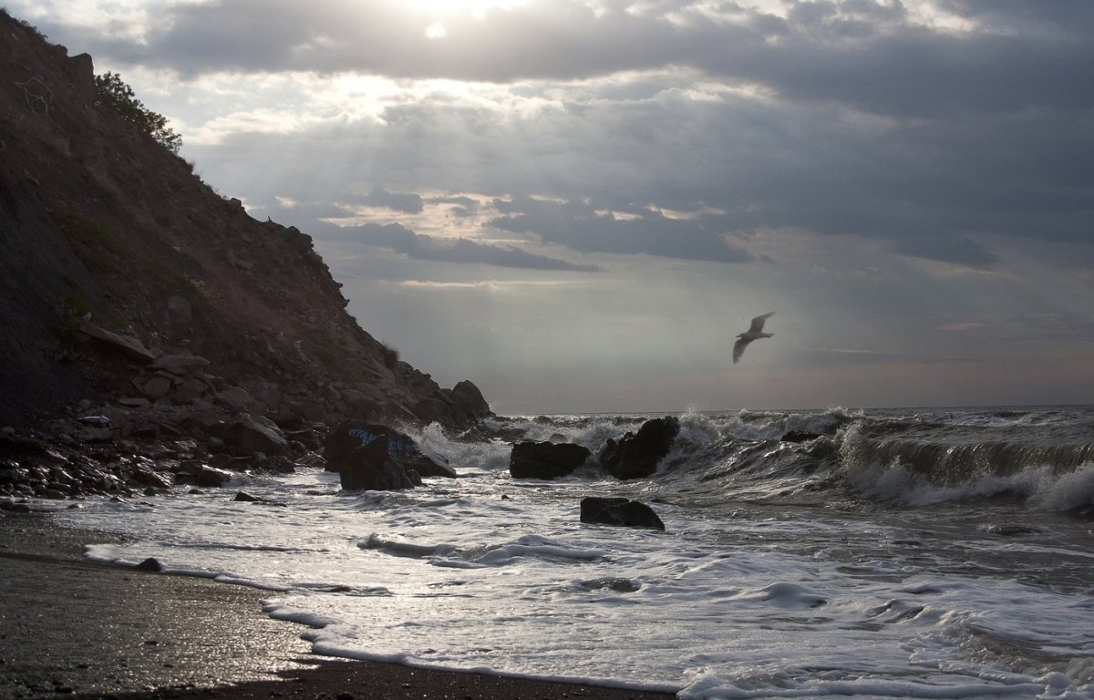 Шторм черное море Крым