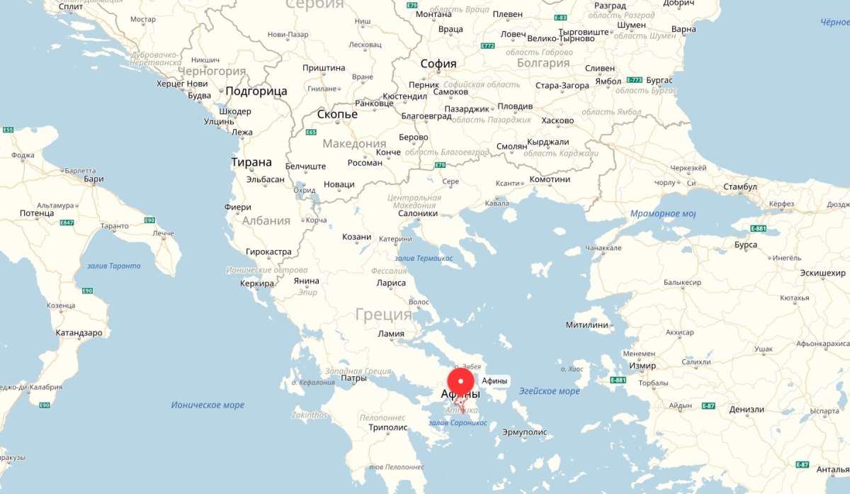 Афинский Акрополь на карте мира