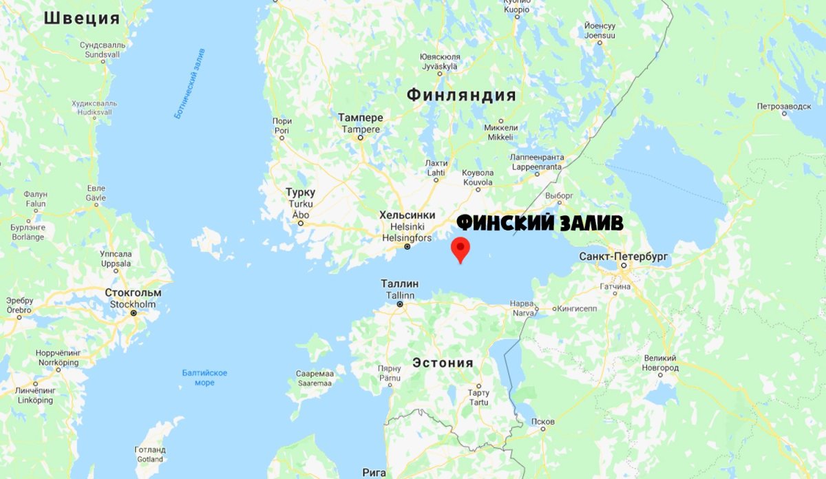 Финский залив на карте России