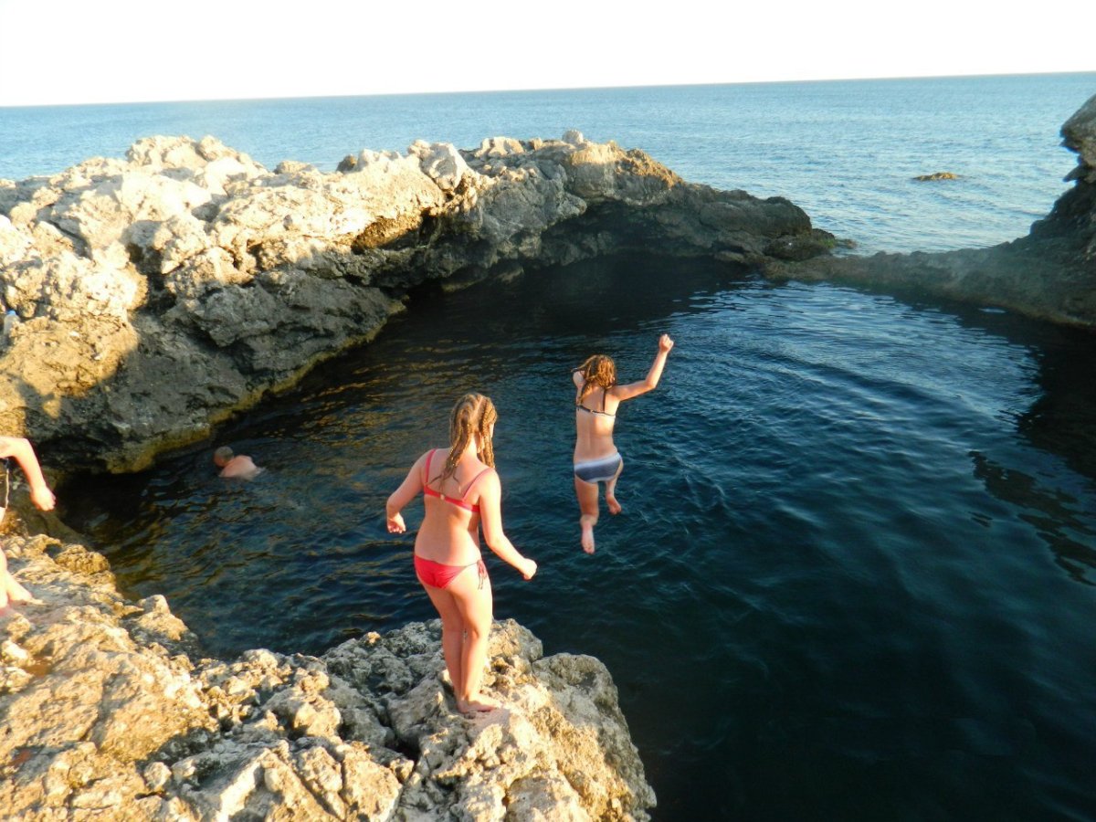Тарханкут прыжки в море