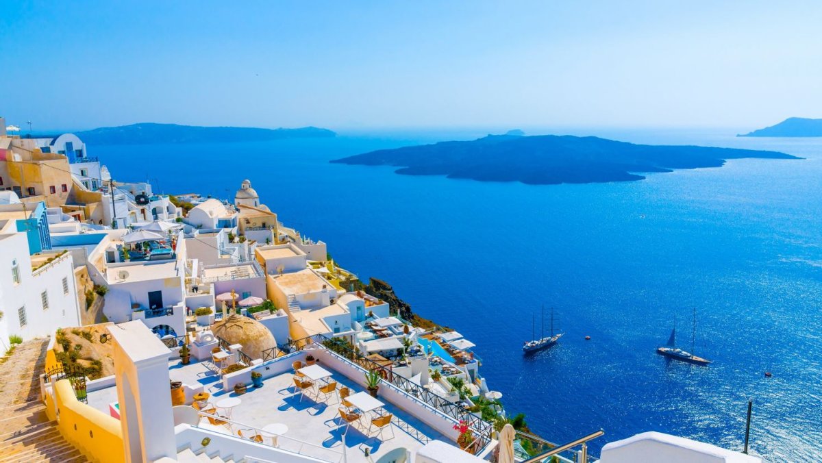 Santorini Греция на яхте