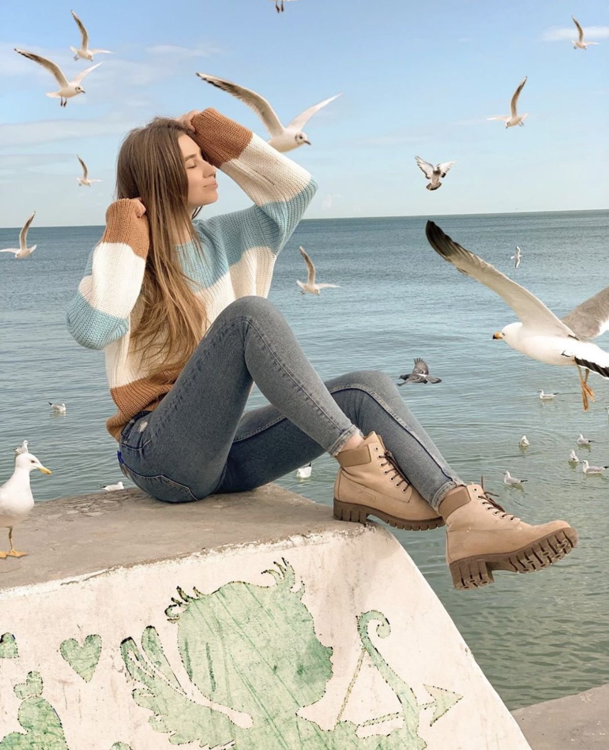 Фотосессия на пляже весной