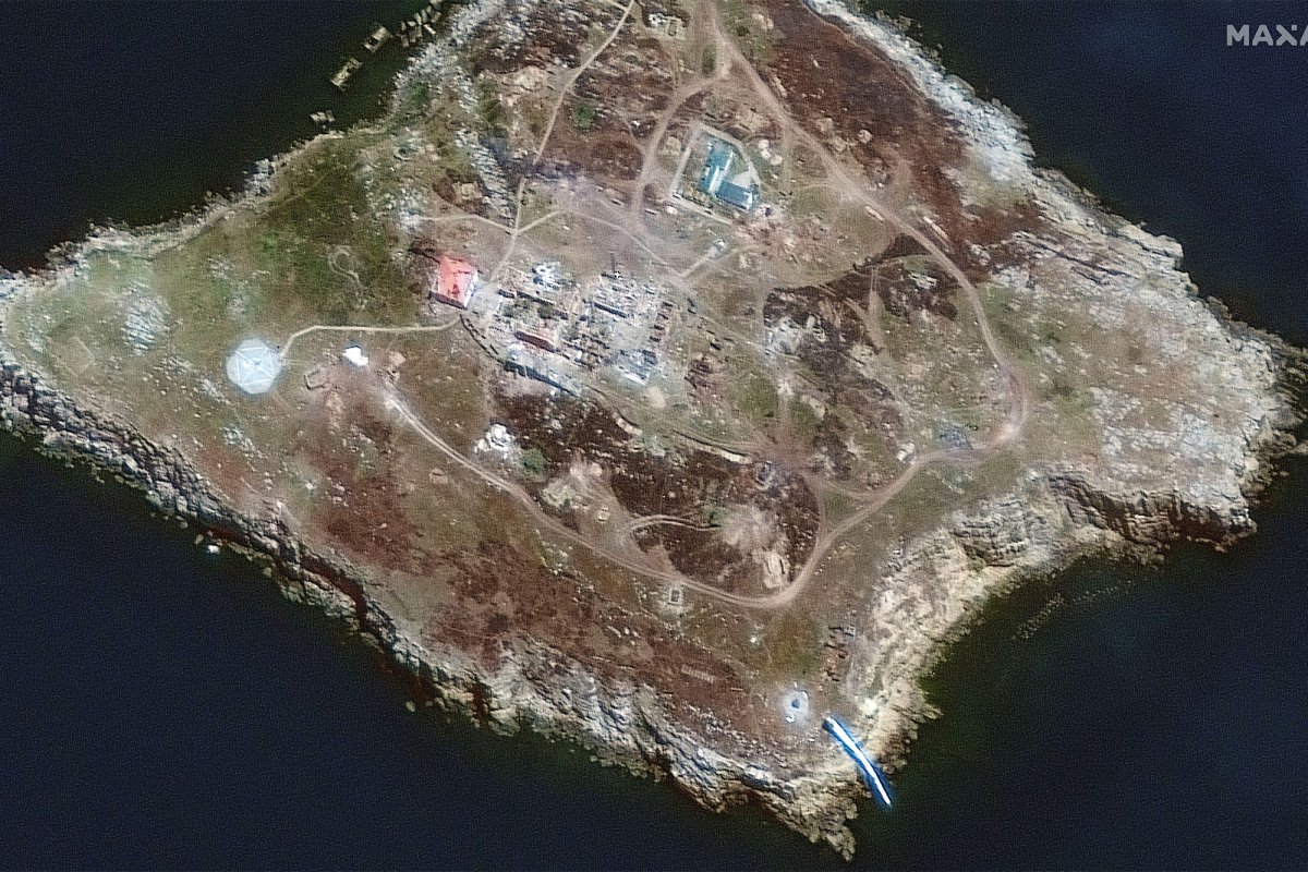 Остров змеиный со спутника
