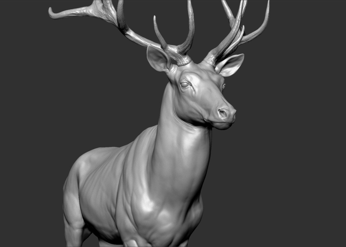 Олень 3d
