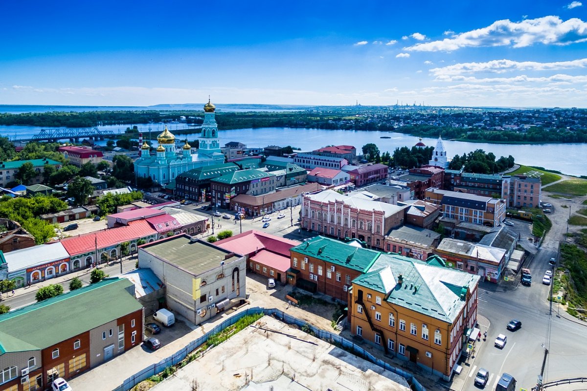 Сызрань ул. Декабристов с высоты птичьего