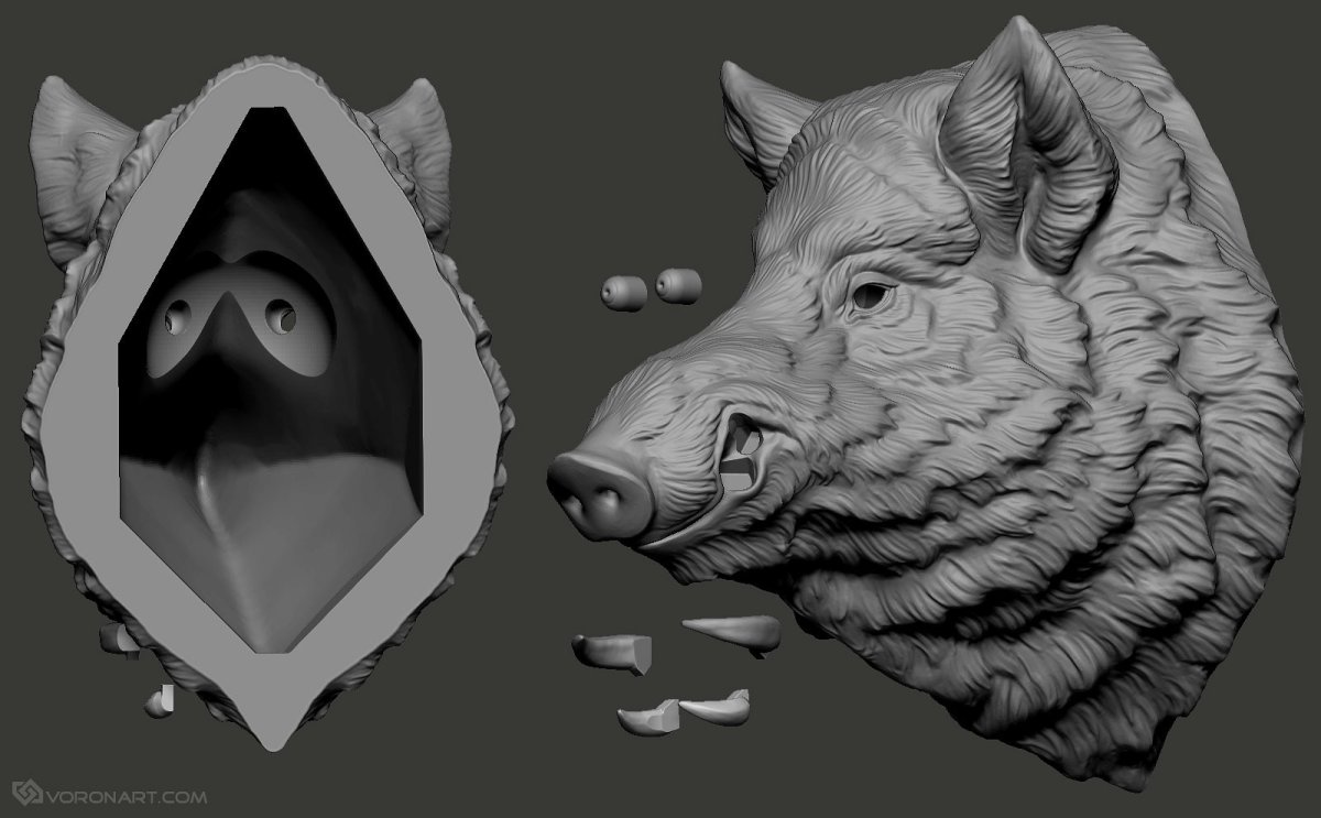 Головы животных Zbrush