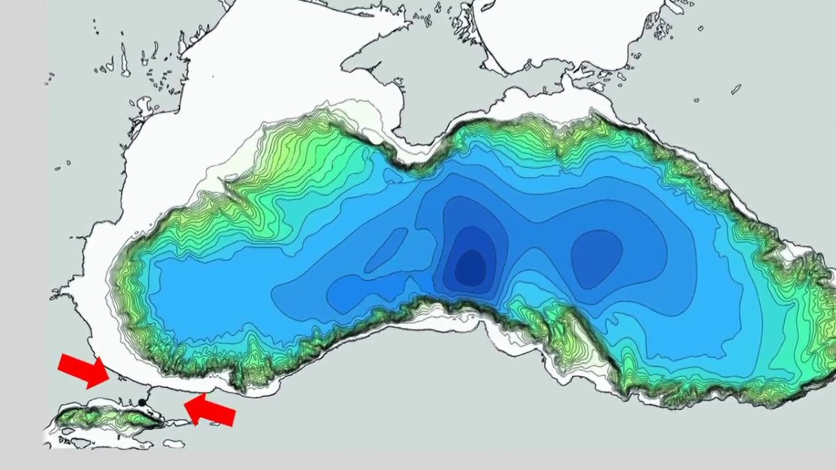 Чёрное море глубина рельеф