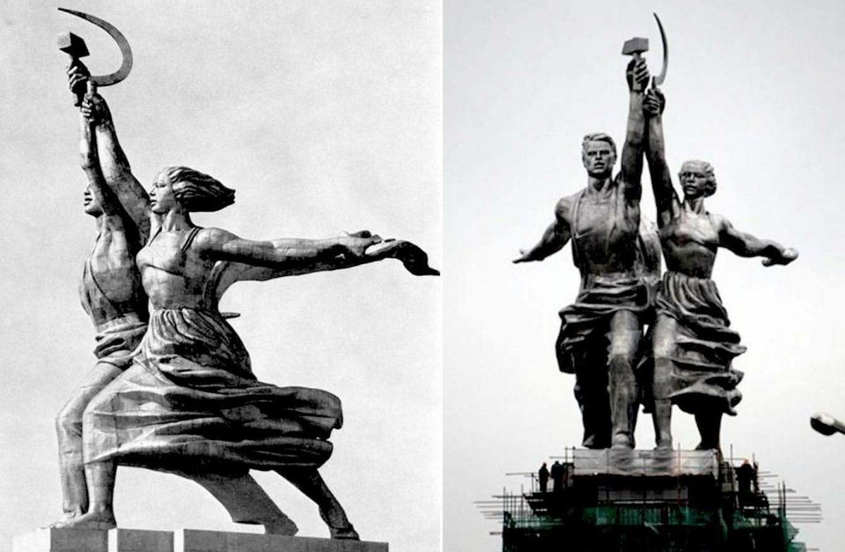 Вера Мухина рабочий и колхозница