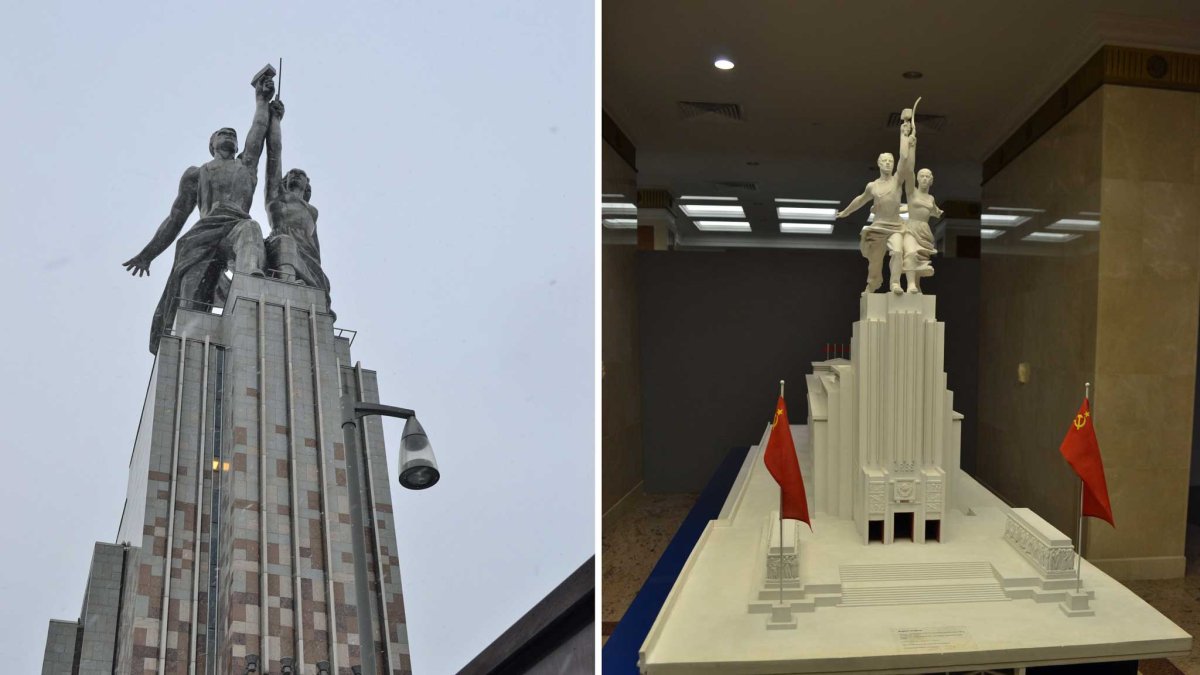 Смотровая площадка ВДНХ рабочий и колхозница
