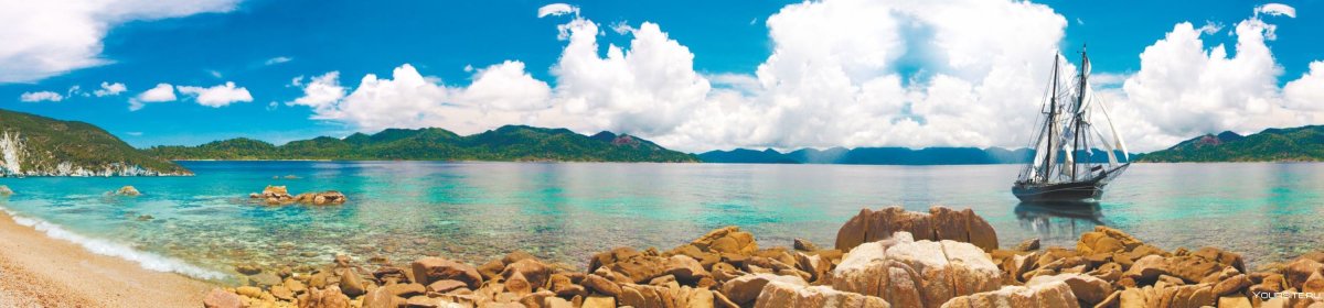Морское побережье панорама
