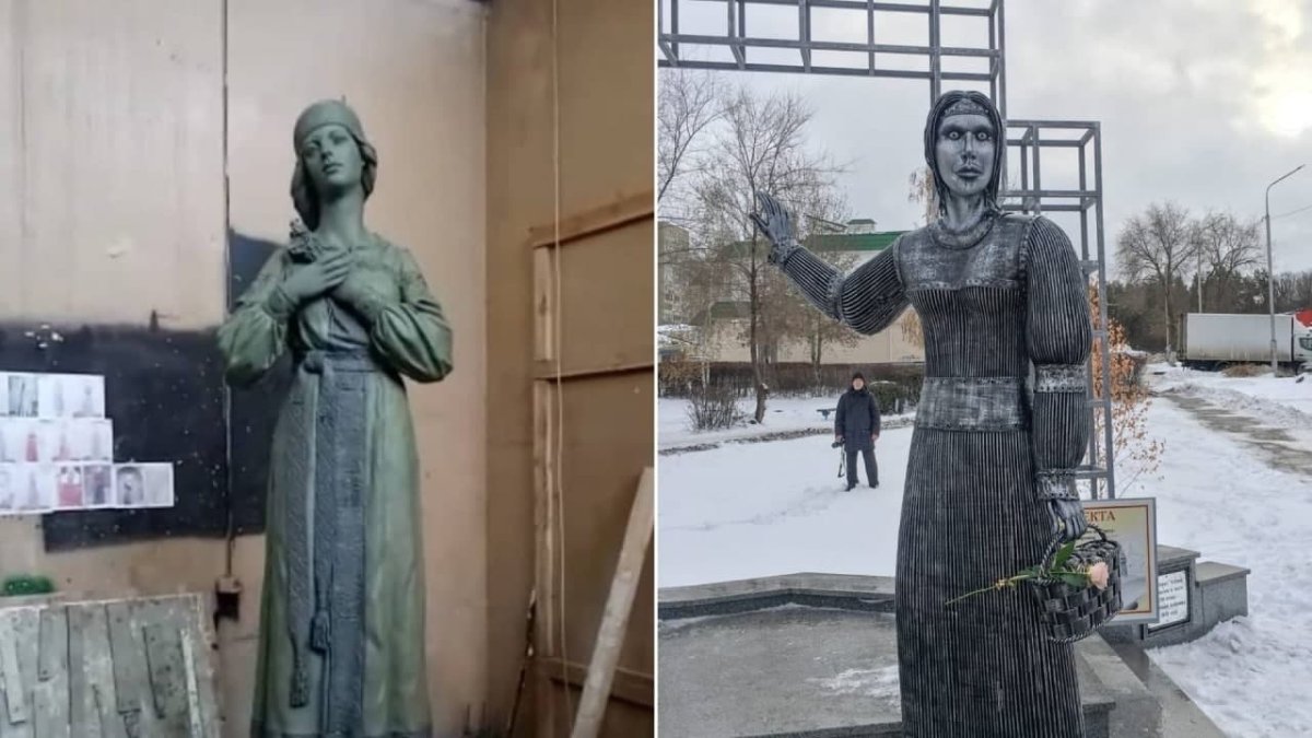 Новый памятник Аленке в Нововоронеже