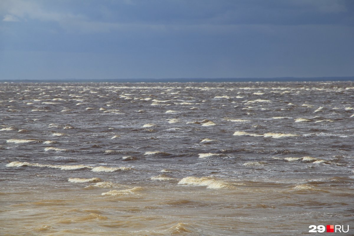 Белое море Архангельск шторм