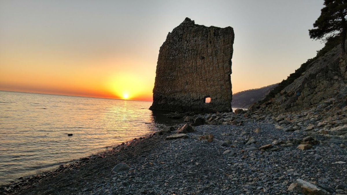 Черное море пляж Геленджик