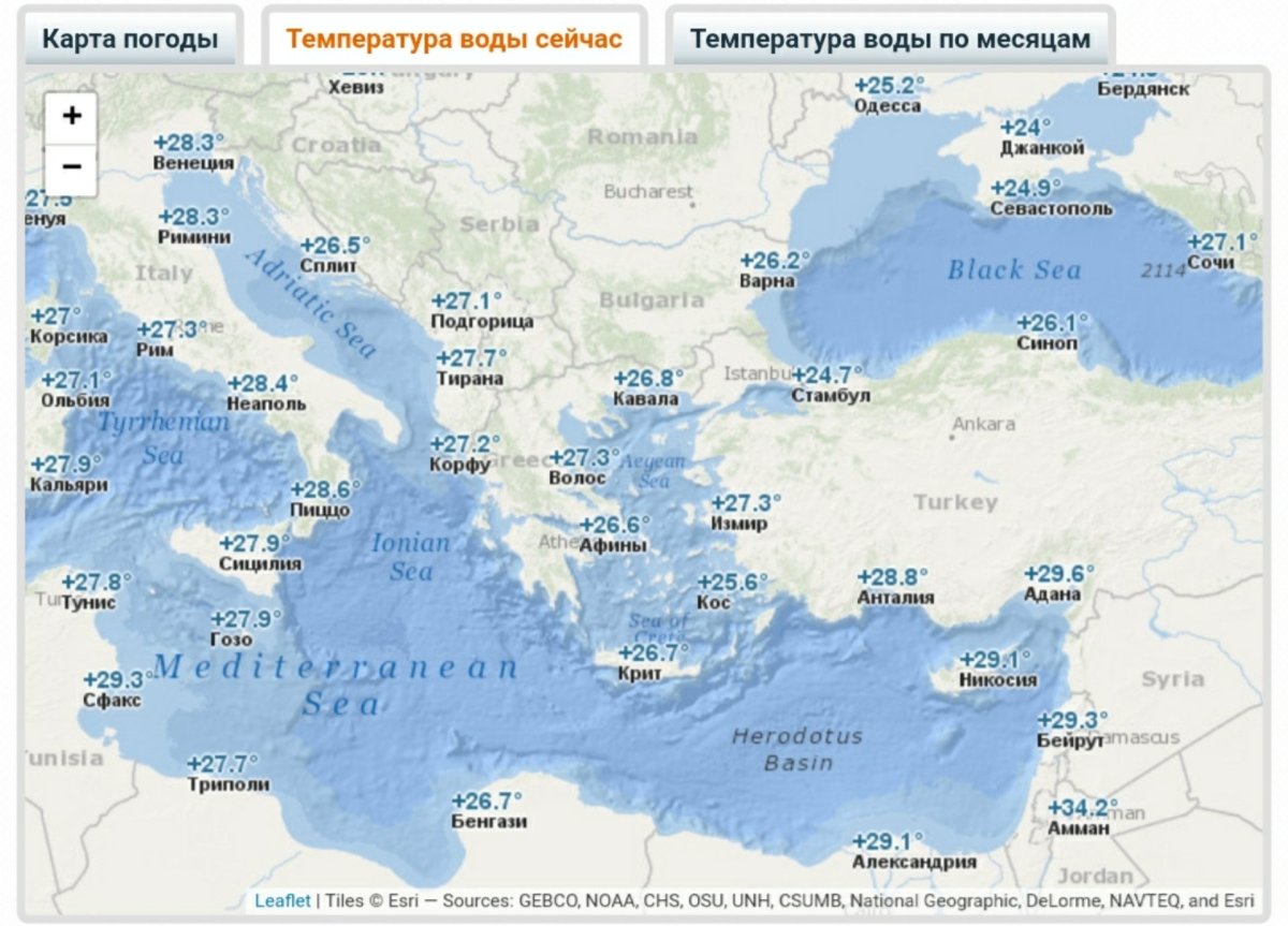 Черное мраморное Средиземное море на карте
