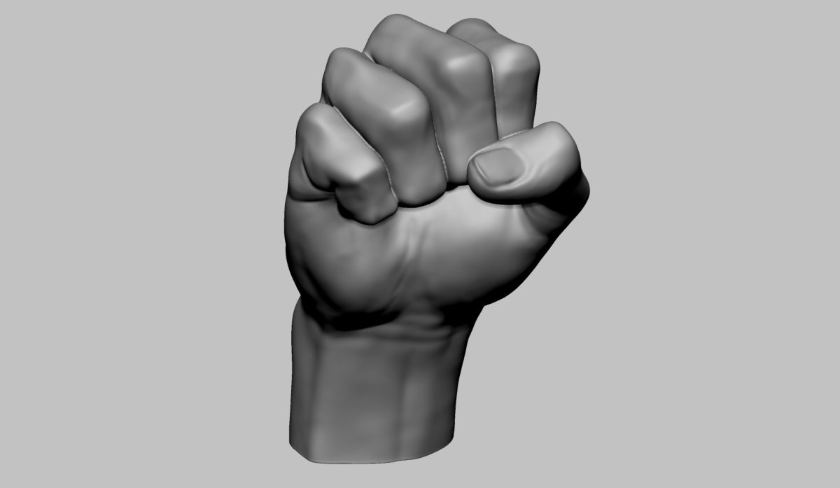 Рука кулак 3d модель
