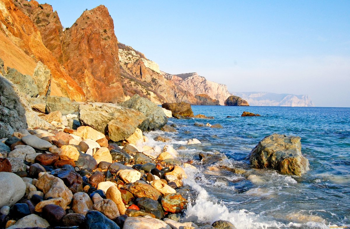 Пейзажи Крыма горы море камни