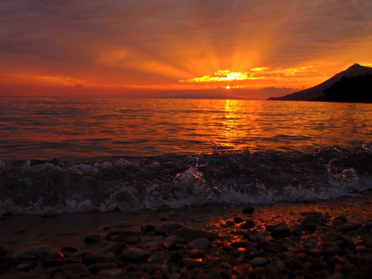 Закат на черном море