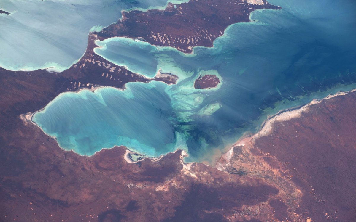 Фон с морем с видом из космоса
