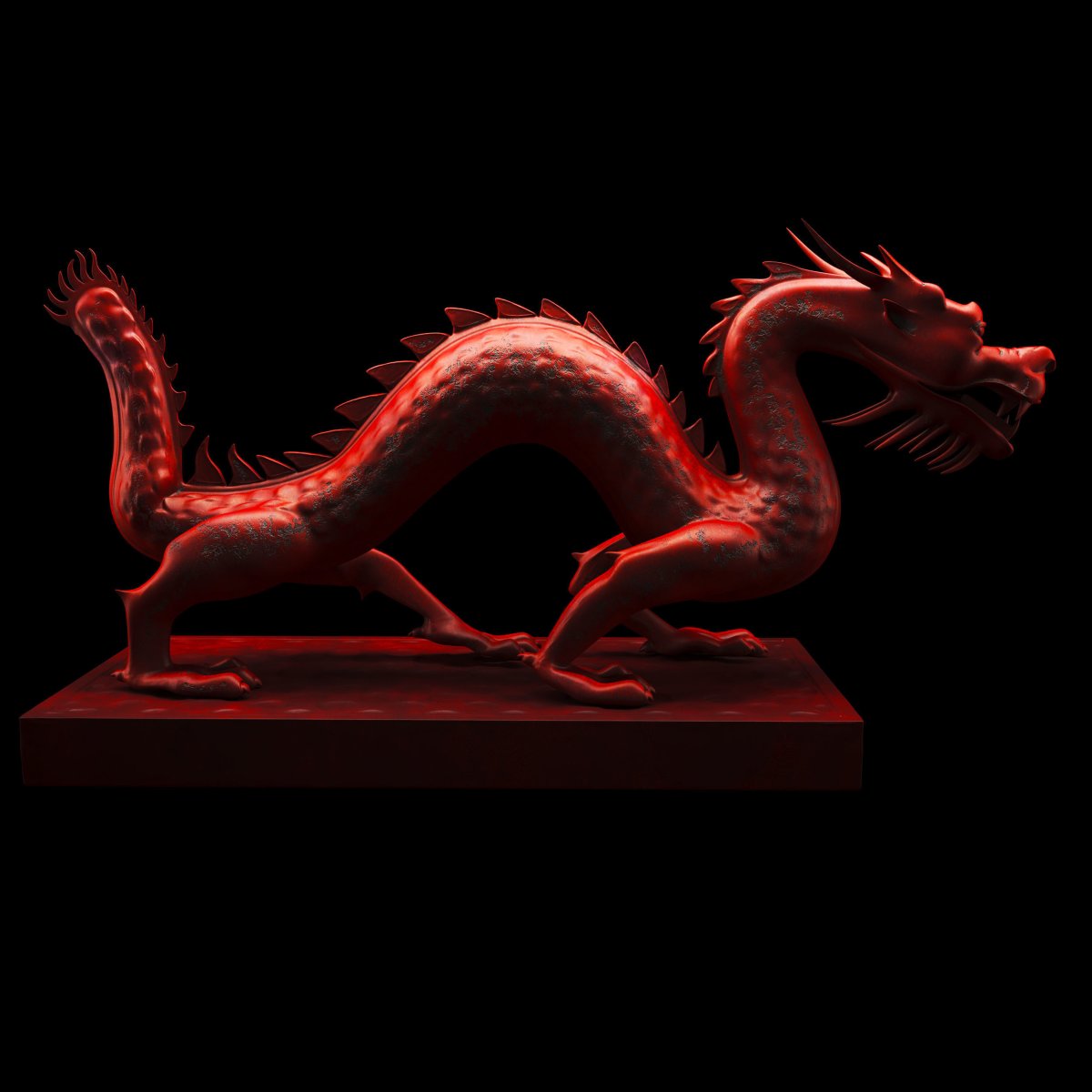 3d скульптуры дракона