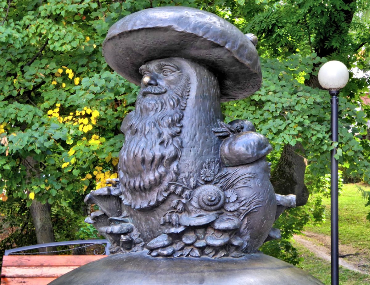 Скульптура грибы с глазами Рязань