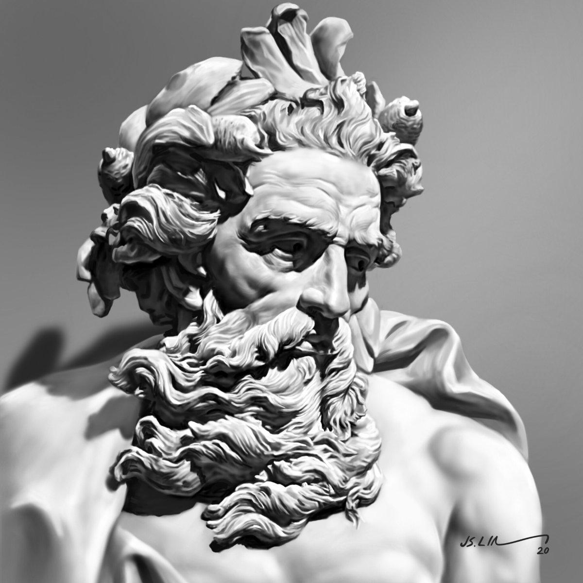 Давид Statue Black