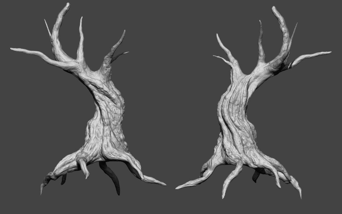 Дерево 3d модель Zbrush