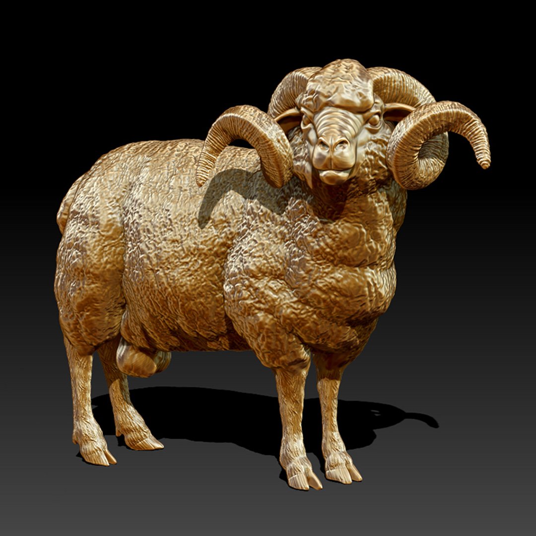 Sheep Statue 3d модель