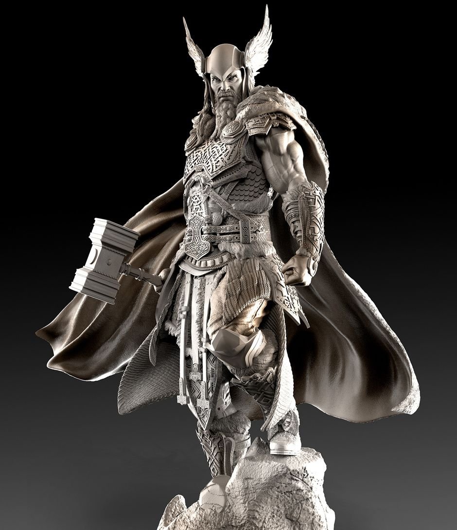Скульптура Викинг Zbrush