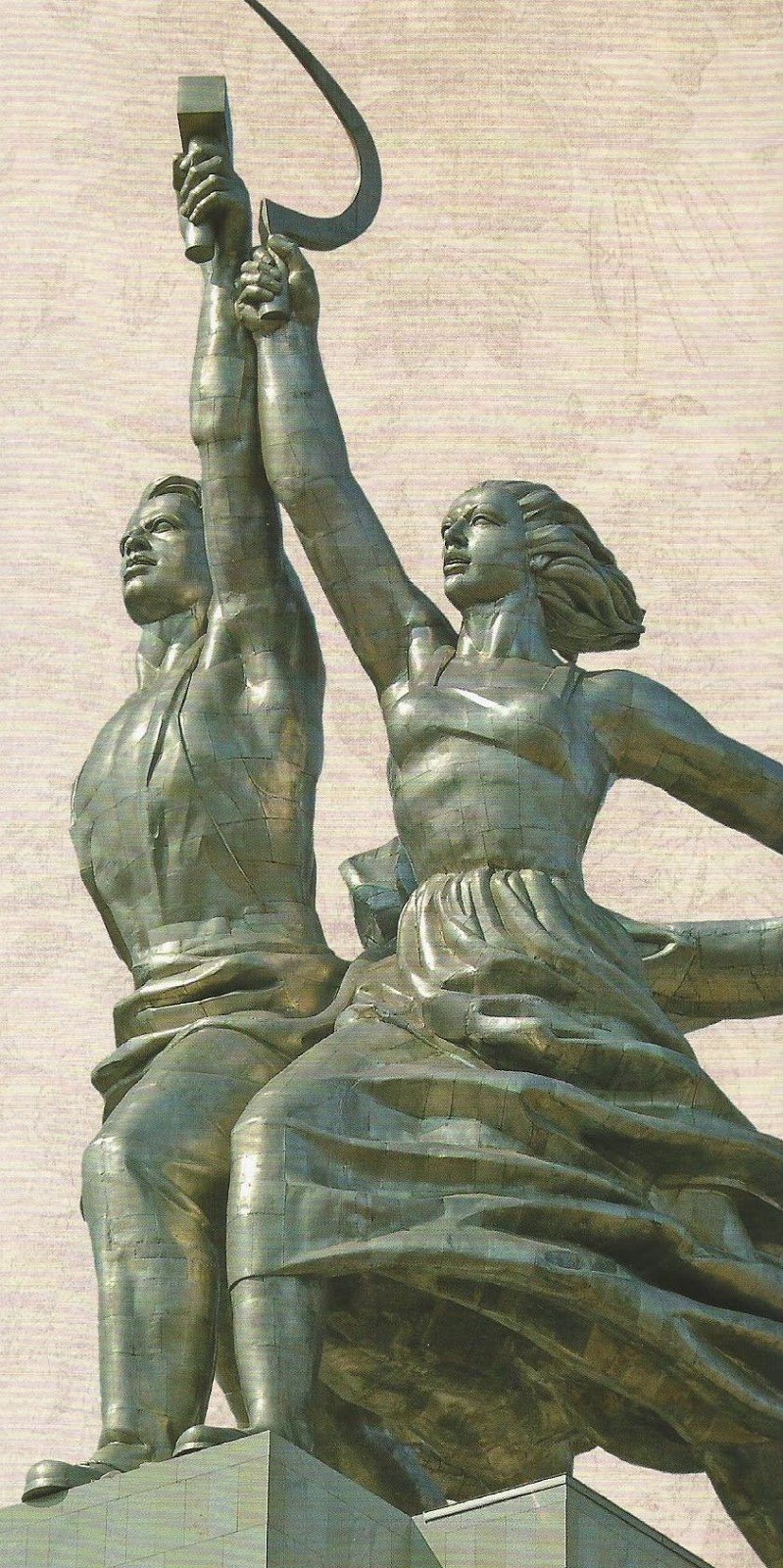 Вера Игнатьевна Мухина скульптуры рабочий и колхозница