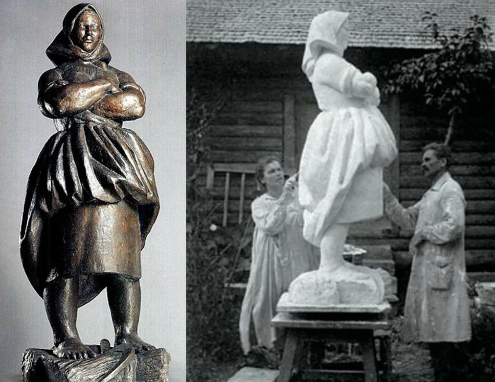 "Крестьянка" (1927) скульптора в. Мухиной.