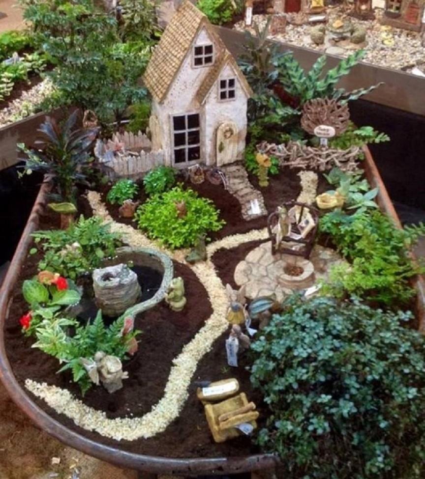 Миниатюрные домики для сада