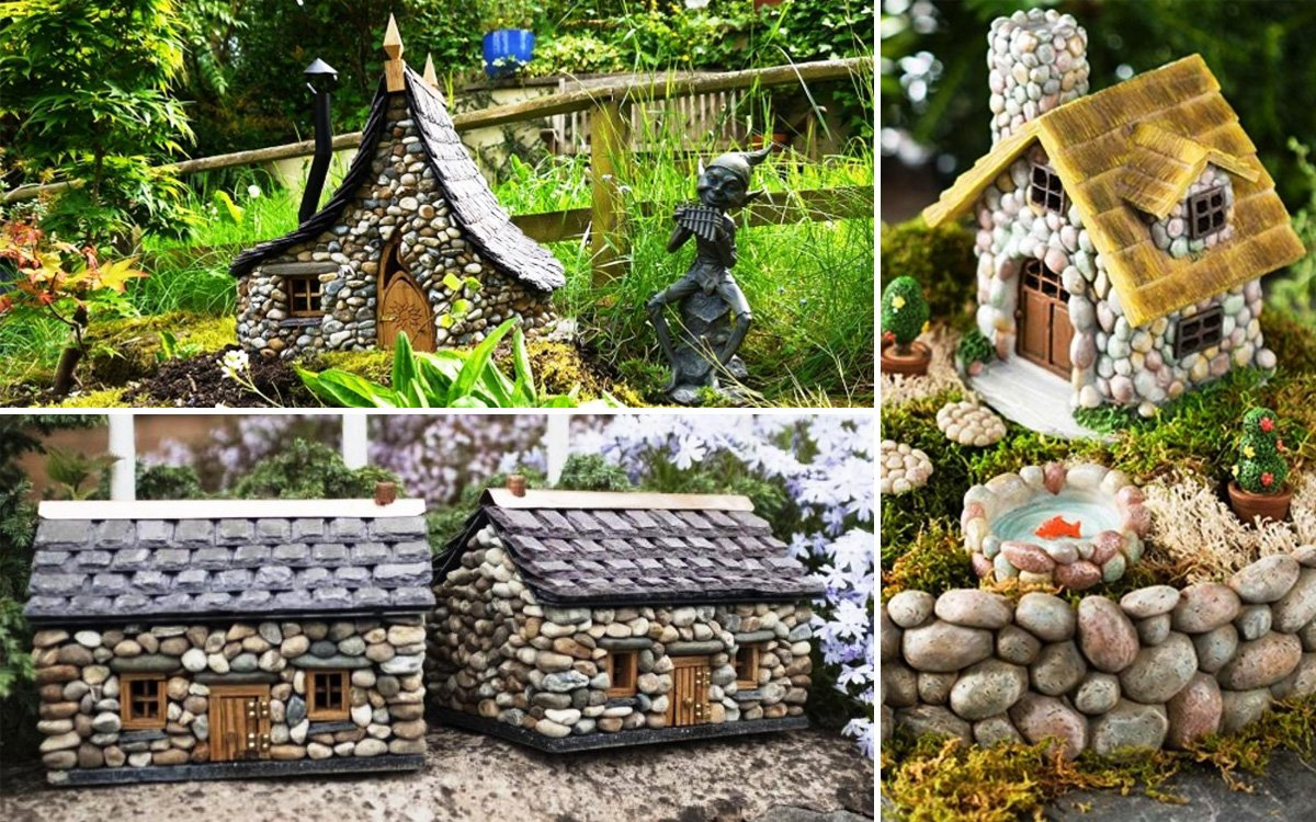 Домики из камней для сада