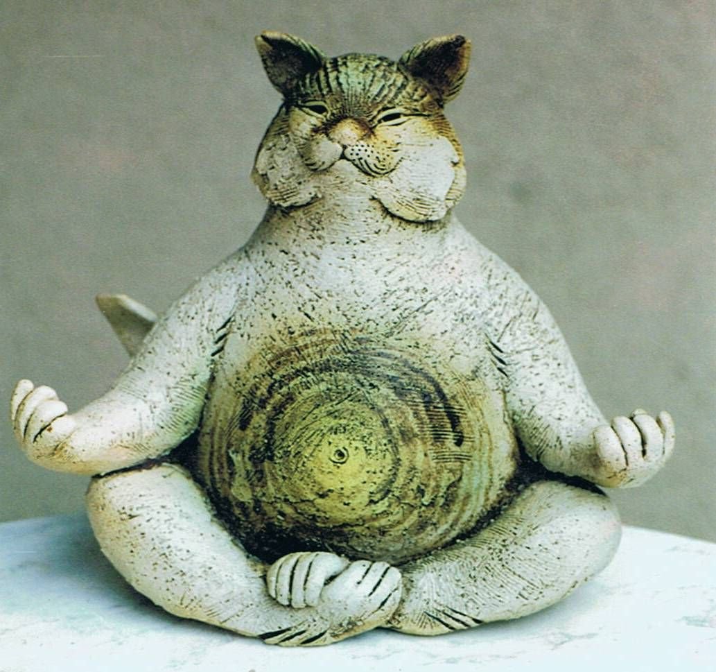 Коты скульптура керамика