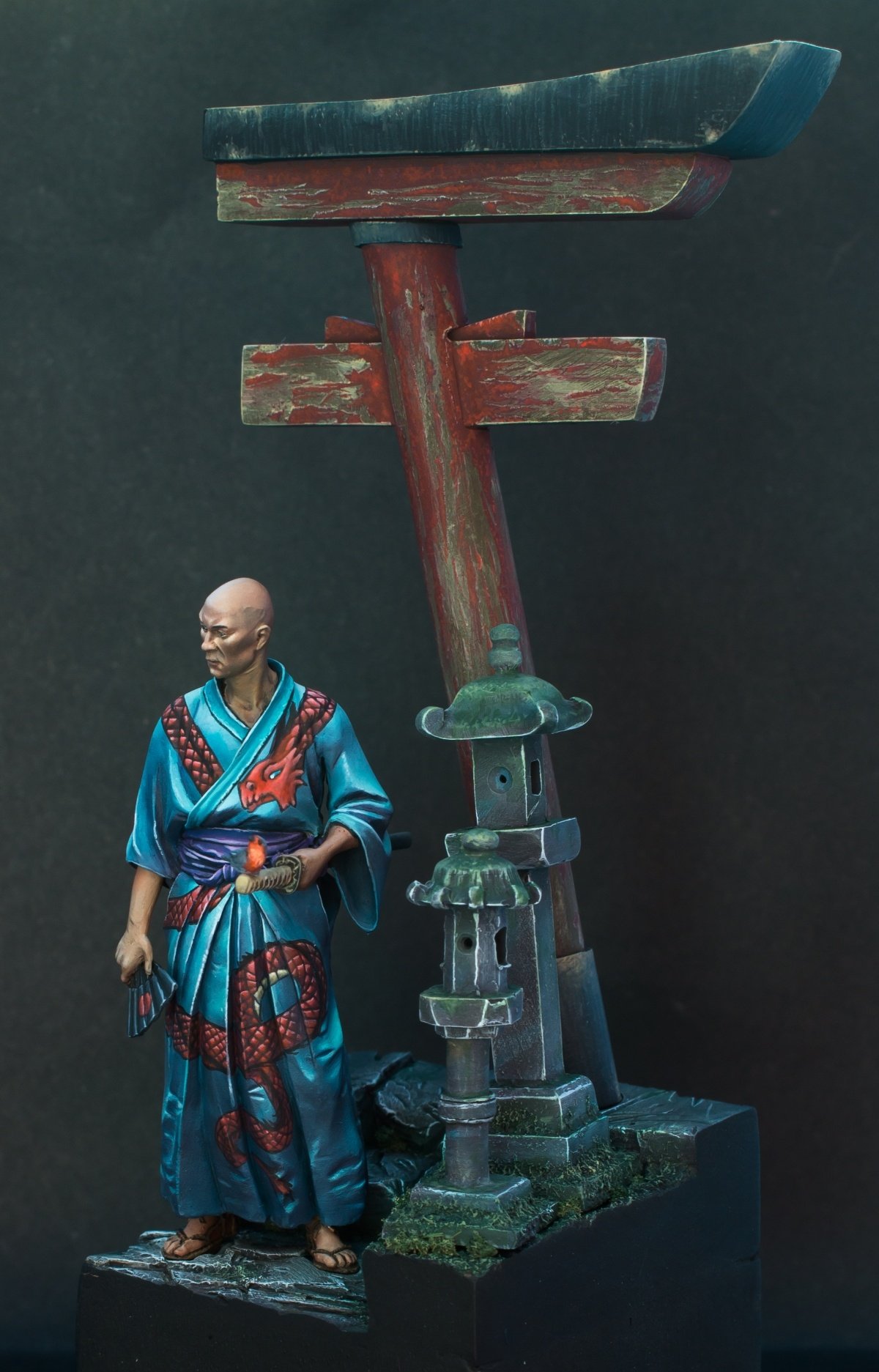 Painted Samurai Miniature