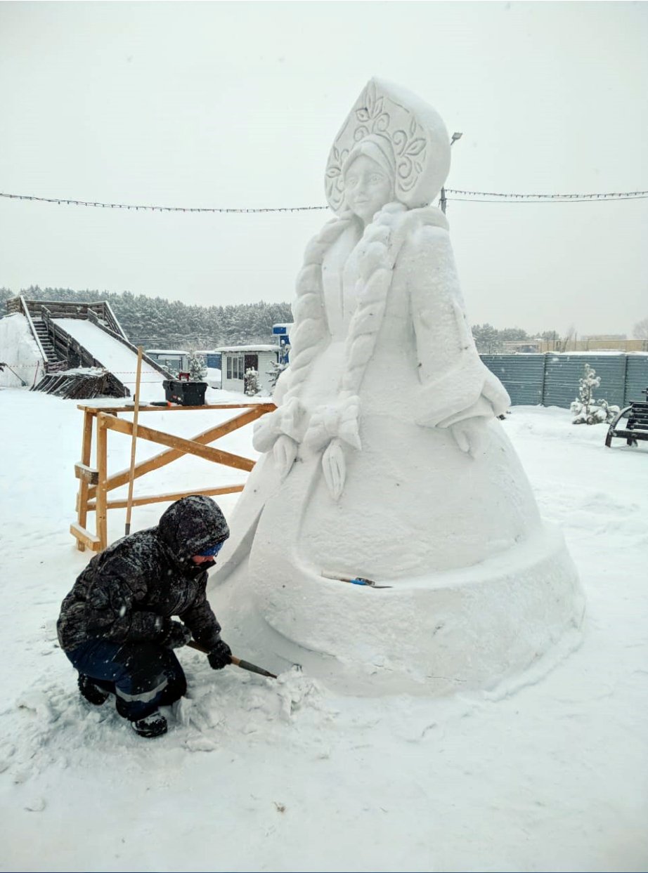Снежная скульптура бурят