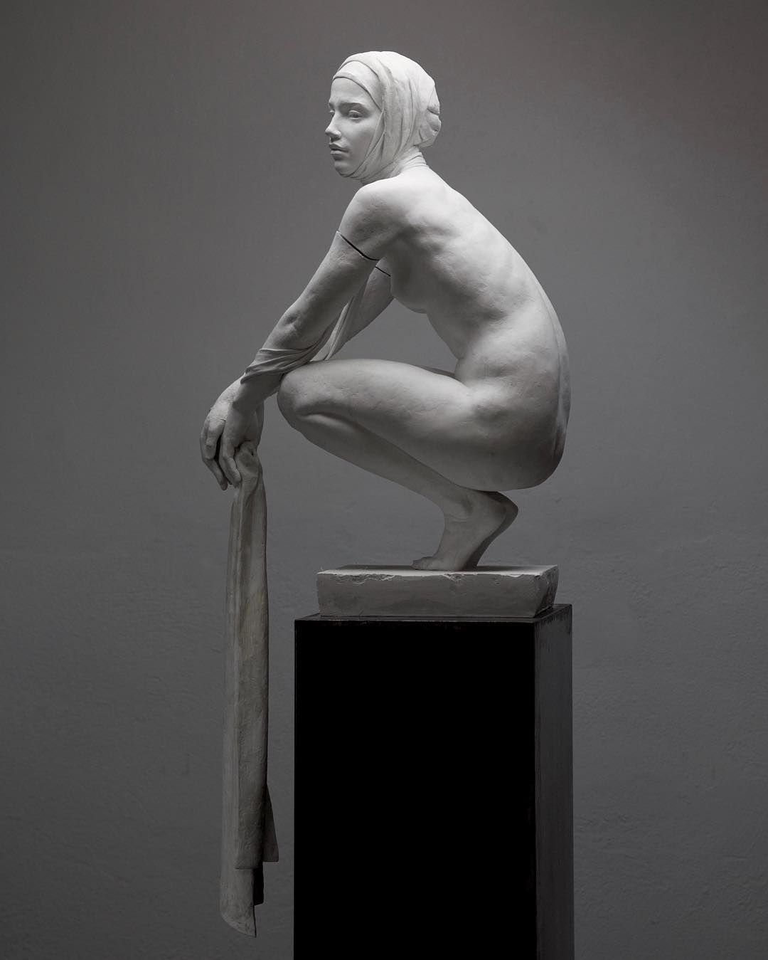 Emilio Fiaschi (1858-1941). Veiled female nude.