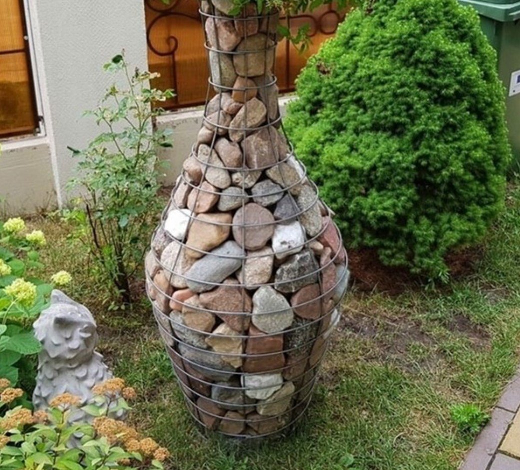 Клумбы габион (улитку